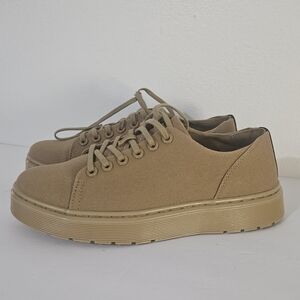 Dr. Martens Dante Canvas Muted Savannah Tan casual Sneakers Men's 7 Women's 8 39